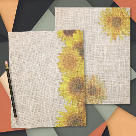 Zonnebloemen Versierd Dubbelzijdig Scrapbook Papie