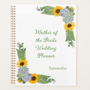 Zonnebloemen Vetplanten Moeder Bruid Huwelijksplan Planner