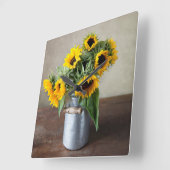 Zonnebloemen Vierkante Klok (Hoek)