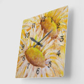 Zonnebloemen Vierkante Klok (Hoek)