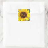 Zonnebloemen vierkante sticker (Tas)