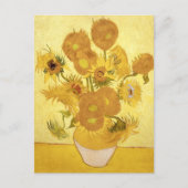 Zonnebloemen Vijftien Geel Vincent van Gogh Briefkaart (Voorkant)