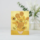Zonnebloemen Vijftien Geel Vincent van Gogh Briefkaart (Staand voorkant)