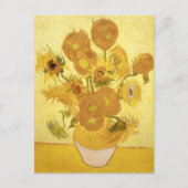 Zonnebloemen Vijftien Geel Vincent van Gogh Briefkaart (Voorkant)