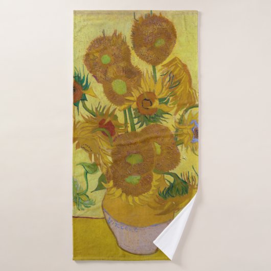 Zonnebloemen, Vincent van Gogh, 1889 Badhanddoek (Badhanddoek)