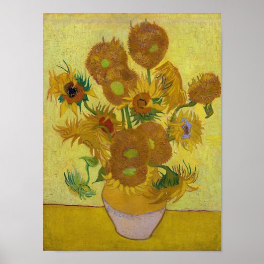 Zonnebloemen, Vincent van Gogh, 1889 Poster (Voorkant)