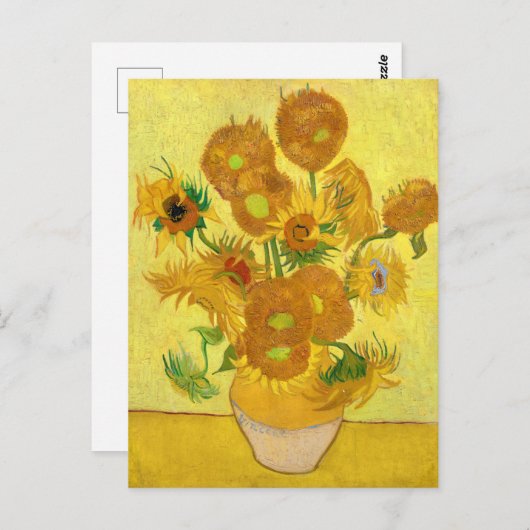 Zonnebloemen, Vincent van Gogh Briefkaart (Voorkant / Achterkant)