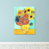 Zonnebloemen, Vincent van Gogh Canvas Afdruk (Insitu (Houten vloer))