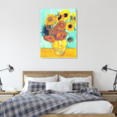 Zonnebloemen, Vincent van Gogh Canvas Afdruk (Insitu (Slaapkamer))
