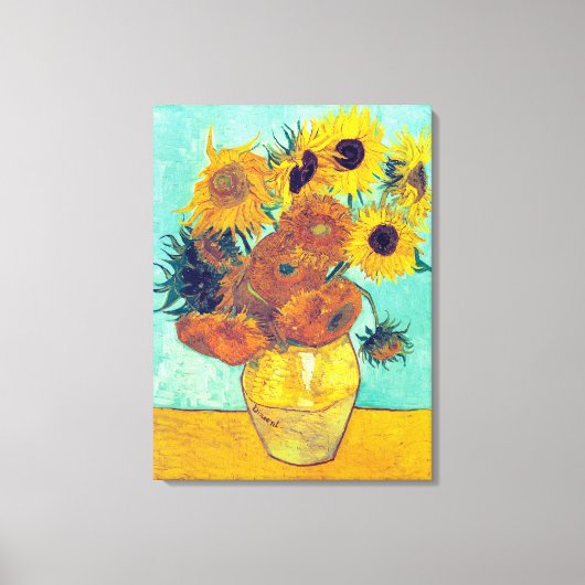 Zonnebloemen, Vincent van Gogh Canvas Afdruk (Voorkant)