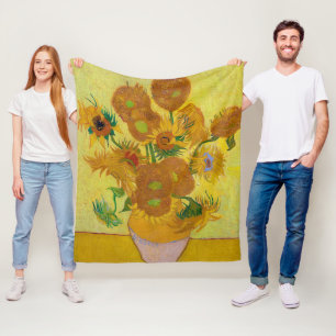 Zonnebloemen, Vincent van Gogh Fleece Deken