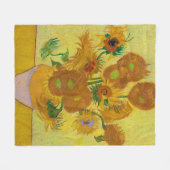 Zonnebloemen, Vincent van Gogh Fleece Deken (Voorkant (Horizontaal))
