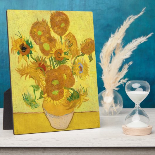 Zonnebloemen, Vincent van Gogh Fotoplaat (Zijkant)