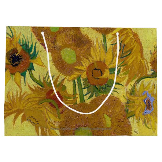 Zonnebloemen, Vincent van Gogh Groot Cadeauzakje (Achterkant)