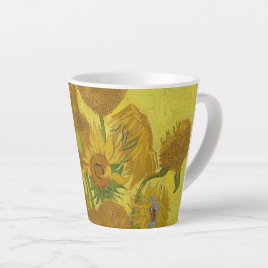 Zonnebloemen-Vincent van Gogh Klein Latte Mok (Rechterhoek)