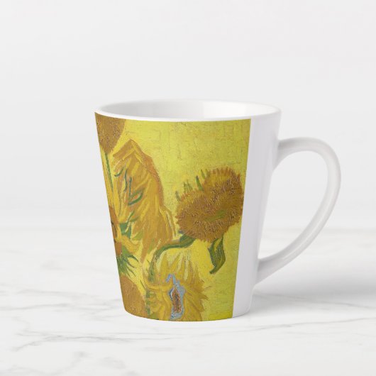 Zonnebloemen-Vincent van Gogh Klein Latte Mok (Rechts)
