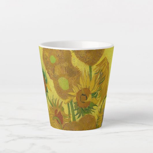 Zonnebloemen-Vincent van Gogh Klein Latte Mok (Voorkant)