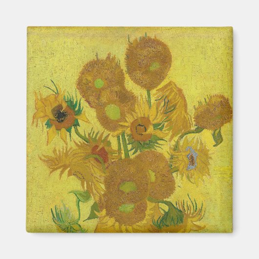 Zonnebloemen-Vincent van Gogh Magneet (Voorkant)