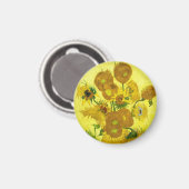 Zonnebloemen Vincent van Gogh  Magneet (Voorkant / Achterkant)