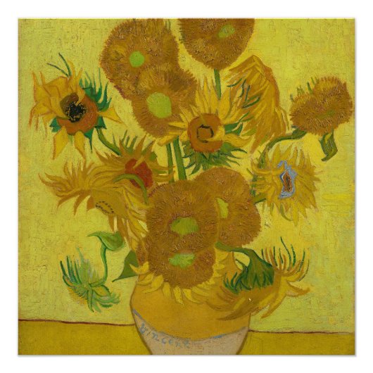 Zonnebloemen - Vincent van Gogh Perfect Poster (Voorkant)