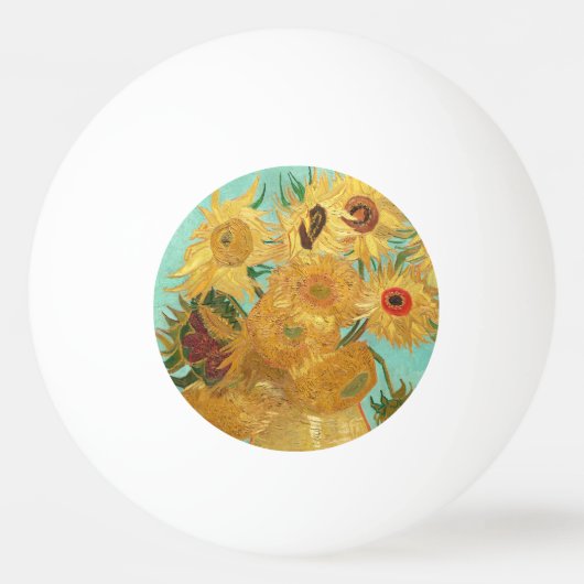 Zonnebloemen Vincent van Gogh Pingpongbal (Voorkant)
