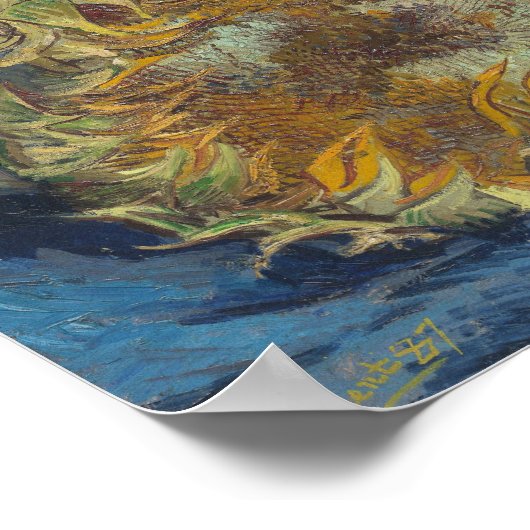 Zonnebloemen | Vincent van Gogh Poster (Hoek)