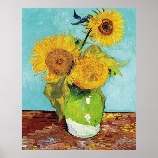 Zonnebloemen Vincent van Gogh Poster (Voorkant)