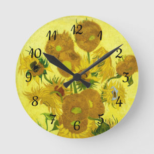 Zonnebloemen Vincent van Gogh Ronde Klok