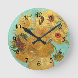Zonnebloemen Vincent van Gogh Ronde Klok