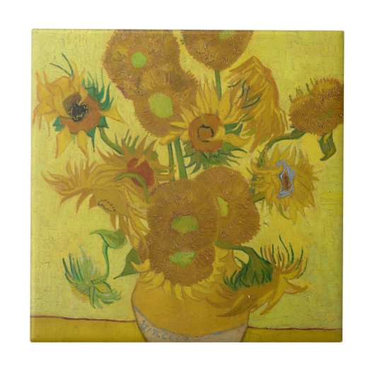 Zonnebloemen - Vincent van Gogh Tegeltje (Voorkant)