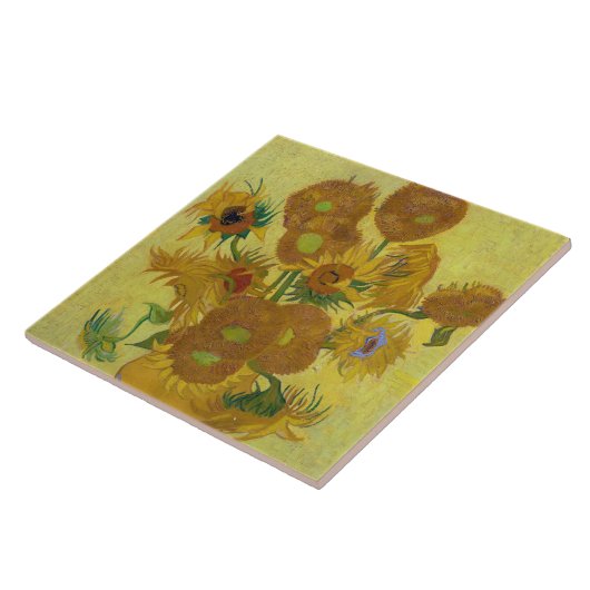 Zonnebloemen, Vincent van Gogh Tegeltje (Zijkant)