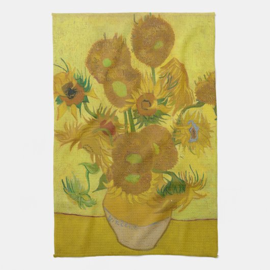 Zonnebloemen - Vincent van Gogh Theedoek (Verticaal)