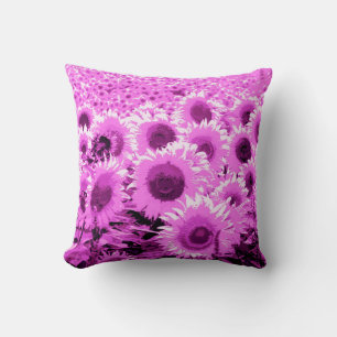 Zonnebloemen - violet, orchidee en paars kussen