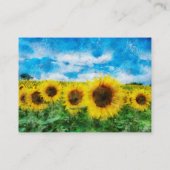 Zonnebloemen Visitekaartje (Achterkant)