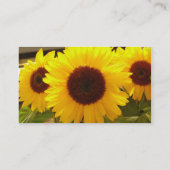 Zonnebloemen Visitekaartje (Achterkant)