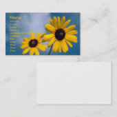 Zonnebloemen Visitekaartje (Voorkant / Achterkant)