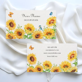 Zonnebloemen visitekaartje