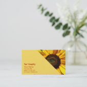 Zonnebloemen Visitekaartje (Staand voorkant)