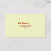 Zonnebloemen Visitekaartje (Achterkant)