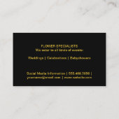 Zonnebloemen Visitekaartje (Achterkant)