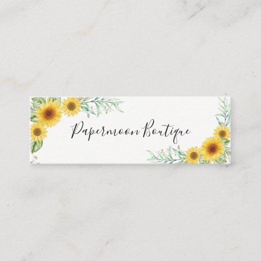 Zonnebloemen visitekaartje (Voorkant)