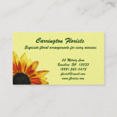 Zonnebloemen Visitekaartje (Achterkant)