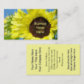 Zonnebloemen Visitekaartje Gele Blauwe Kaarten (Voorkant / Achterkant)