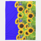Zonnebloemen Vleece Blanket Fleece Deken (Voorkant)