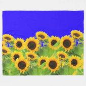Zonnebloemen Vleece Blanket Fleece Deken (Voorkant (Horizontaal))