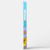 Zonnebloemen Vlinderpatroonmonogrammen Initialen Case-Mate iPhone Case (Achterkant / Links)