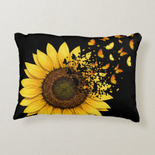 Zonnebloemen Vlinders Accent Kussen