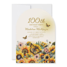 Zonnebloemen Vlinders Boog 100ste Verjaardagsfeest