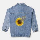 Zonnebloemen Vlinders Denim Jacket (Achterkant)