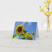 Zonnebloemen & Vlinders Kaart (Gele Bloem)
